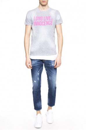 T-shirt with holes, zdjęcie 2 T-shirt with holes od Dsquared2